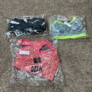 Colorful Sports Bra Set. Size S/M. NWT.